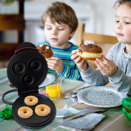 Máquina Para Hacer Donas Eléctrica Antiadherente Hace 3 Donas